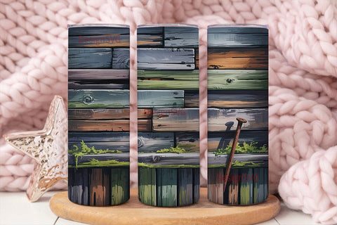 Rustic Wood Grain 20oz Tumbler Wrap Sublimation DesignSVG 