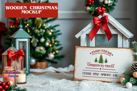 Rustic Wooden Christmas Mockup Mock Up Photo Sublimatiz Designs 