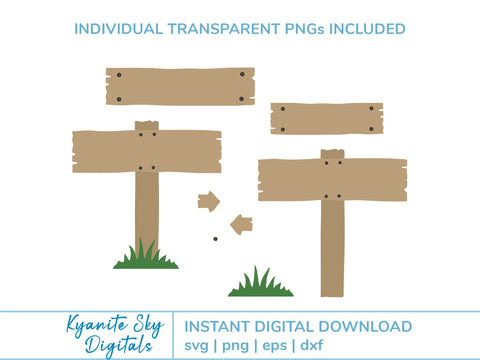 Rustic Wooden Signs Boards and Arrows SVG Kyanite Sky Digitals 