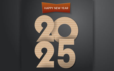 Rustic Wooden Type Cardboard Style New Year 2025 SVG naemmiah021 