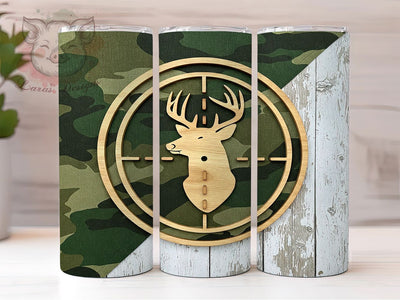 Rustic Woodland Camo Hunting Tumbler, Deer Hunting Tumbler, Woodland Tumbler Design, Hunting Sublimation, Outdoor Adventure Wrap, Rustic Camo Tumbler, Nature Tumbler Design Sublimation Lara' s Designs 