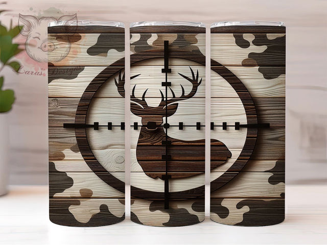 Rustic Woodland Camo Hunting Tumbler, Deer Hunting Tumbler, Woodland Tumbler Design, Hunting Sublimation, Outdoor Adventure Wrap, Rustic Camo Tumbler, Nature Tumbler Design Sublimation Lara' s Designs 