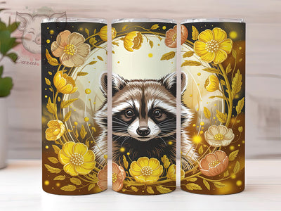 Rustic Woodland Raccoon Tumbler, Cute Forest Wrap, Adorable Animal Cup, Artistic Sublimation Design, Nature Gift Tumbler, Sweet Raccoon Wrap, Rustic Woodland Cup Sublimation Lara' s Designs 