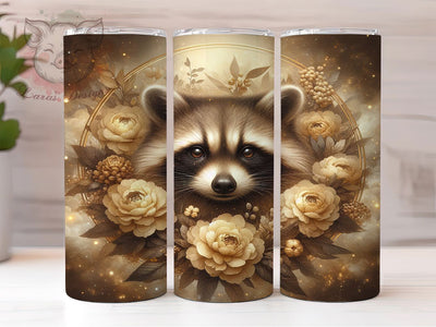 Rustic Woodland Raccoon Tumbler, Cute Forest Wrap, Adorable Animal Cup, Artistic Sublimation Design, Nature Gift Tumbler, Sweet Raccoon Wrap, Rustic Woodland Cup Sublimation Lara' s Designs 