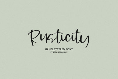 Rusticity Script Font Beck McCormick 
