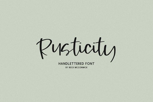 Rusticity Script Font Beck McCormick 