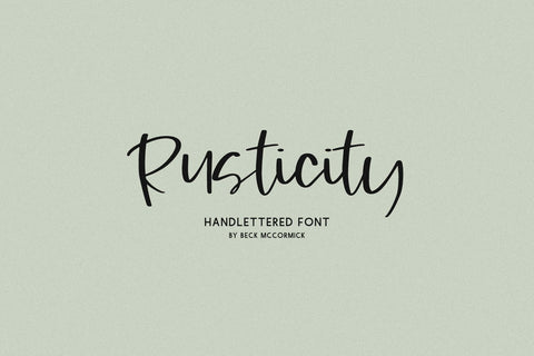Rusticity Script Font Beck McCormick 