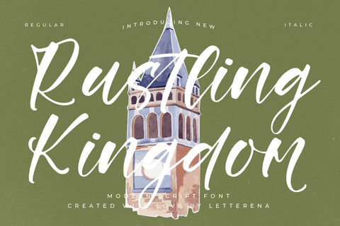 Rustling Kingdom - Modern Script Font Font Letterena Studios 
