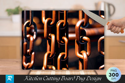 Rusty Chain Cutting Board Sublimation Regulrcrative 
