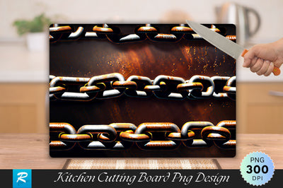Rusty Chain Cutting Board Sublimation Regulrcrative 