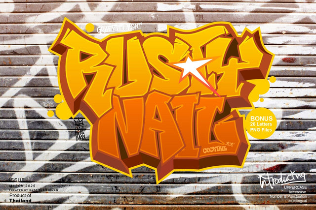 Rusty Nail Cocktail Font BB Digital Arts 