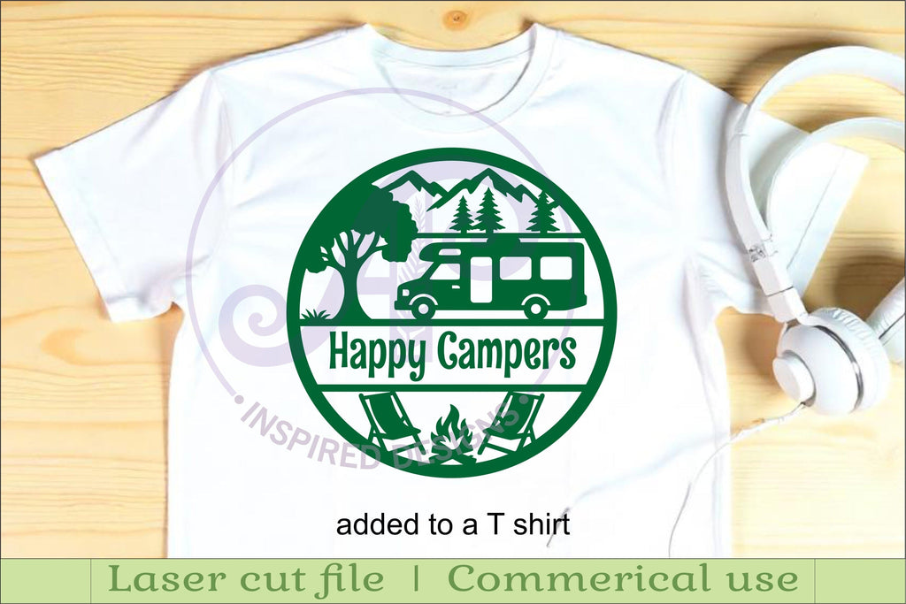 RV camper van name sign svg laser cut template - So Fontsy