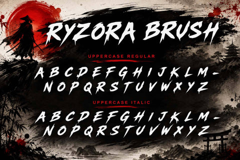 Ryzora Brush Font Prasetya Letter 
