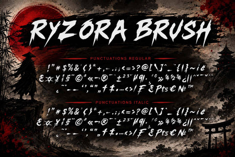 Ryzora Brush Font Prasetya Letter 