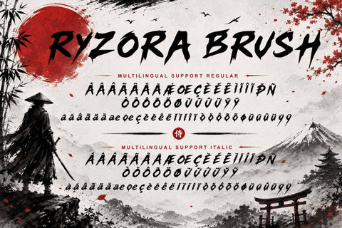Ryzora Brush Font Prasetya Letter 