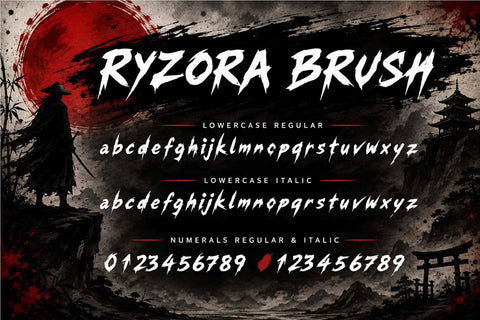 Ryzora Brush Font Prasetya Letter 