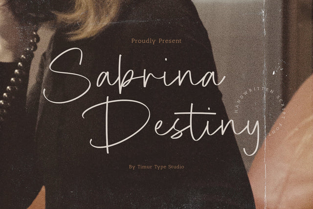 Sabrina Destiny - Handwritten Script Font Font Timur type 