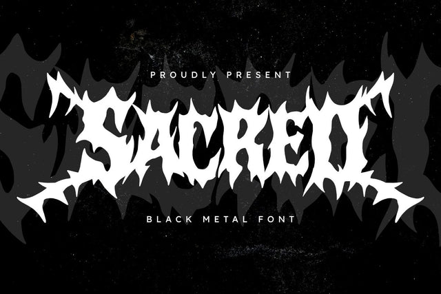 Sacred – Extreme Death/Black Metal Font Font Masyafi Studio 