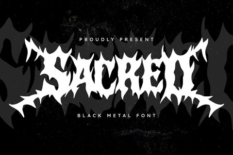 Sacred – Extreme Death/Black Metal Font Font Masyafi Studio 