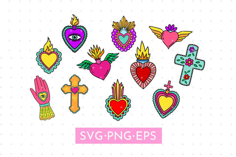 Sacred Heart Clipart Bundle SVG MaiaLunaDesign 