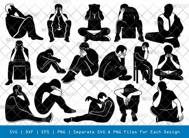 Sad Man Svg Cricut Cut Files Png Bundle, SB01115 SVG ETC Craft 