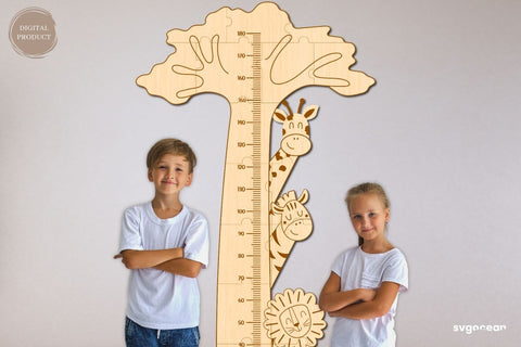 Safari Animal Growth Chart Laser Cut SVG SvgOcean 