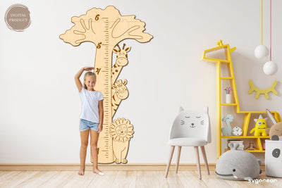 Safari Animal Growth Chart Laser Cut SVG SvgOcean 