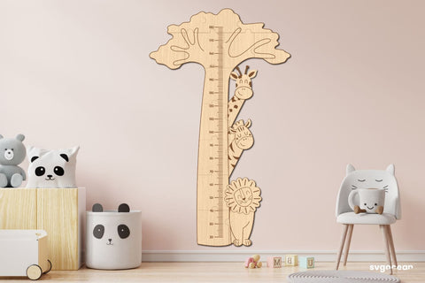 Safari Animal Growth Chart Laser Cut SVG SvgOcean 