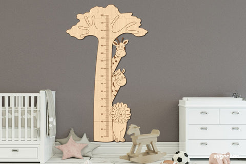 Safari Animal Growth Chart Laser Cut SVG SvgOcean 