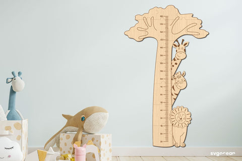 Safari Animal Growth Chart Laser Cut SVG SvgOcean 