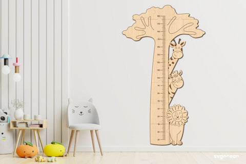Safari Animal Growth Chart Laser Cut SVG SvgOcean 