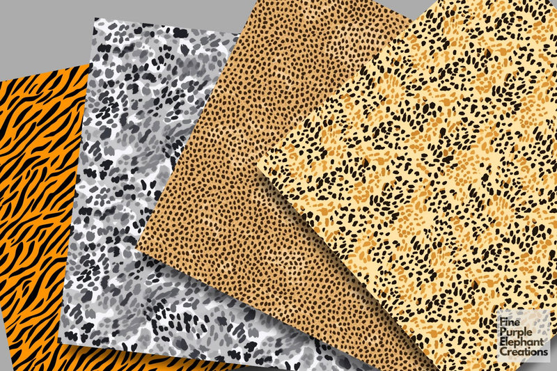 Safari Animal Print Digital Paper | African Wildlife Sublimation - So ...