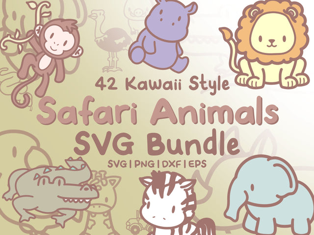 Safari Animals SVG Design Set SVG HalieKStudio 