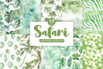 Safari Digital Papers | Nursery Pattern Digital Pattern GlamArtZhanna 