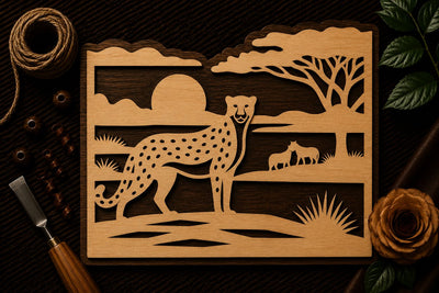 Safari Giraffe Wildlife Scene Laser Cut SVG File SVG Regulrcrative 