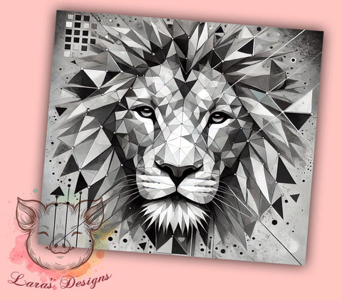 Safari Lion Face 20oz Tumbler Wrap, Sublimation Tumbler, 20oz Tumbler Wrap, Animal Face Tumbler, Cute Tumbler Design, Personalized Tumblers, Safari Tumbler Sublimation Sublimation Lara' s Designs 