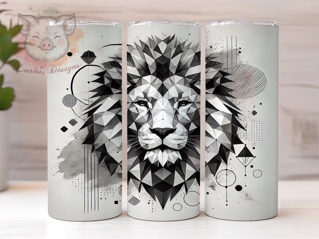 Safari Lion Face 20oz Tumbler Wrap, Sublimation Tumbler, 20oz Tumbler Wrap, Animal Face Tumbler, Cute Tumbler Design, Personalized Tumblers, Safari Tumbler Sublimation Sublimation Lara' s Designs 
