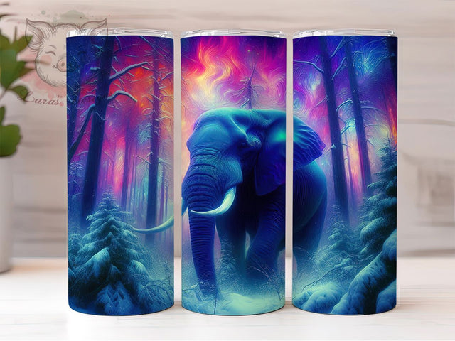 Safari Tusker Wildlife Elephant Tumbler Wrap, Tusker Elephant PNG, Wildlife Sublimation, 20oz Animal Wrap, African Elephant Design, Safari Tumbler Art, Nature Lover Tumbler Sublimation Lara' s Designs 