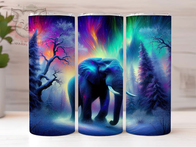 Safari Tusker Wildlife Elephant Tumbler Wrap, Tusker Elephant PNG, Wildlife Sublimation, 20oz Animal Wrap, African Elephant Design, Safari Tumbler Art, Nature Lover Tumbler Sublimation Lara' s Designs 