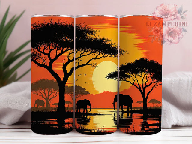 Safari Wildlife Jungle Tumbler, Wildlife Lover Cup, Safari Adventure Design, Zoo Animal Present, Nature Lover Gift, Animal Print Tumbler, Jungle Life Cup Sublimation Li Zamperini 