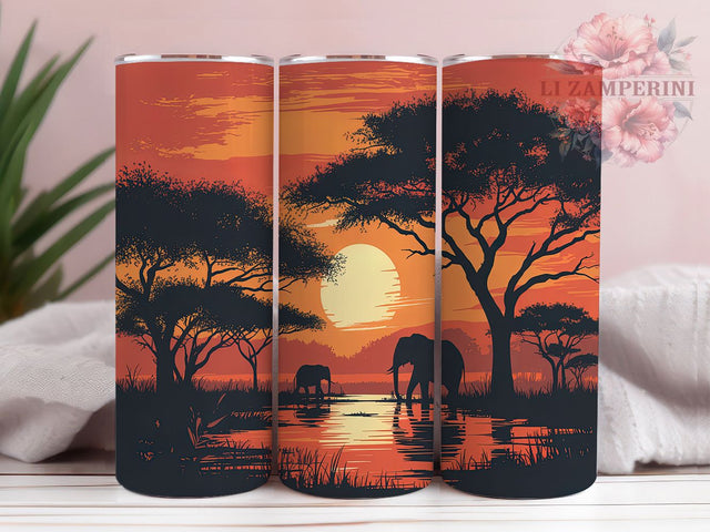Safari Wildlife Jungle Tumbler, Wildlife Lover Cup, Safari Adventure Design, Zoo Animal Present, Nature Lover Gift, Animal Print Tumbler, Jungle Life Cup Sublimation Li Zamperini 