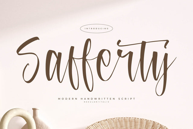 Safferty - Modern Handwritten Script Font Letterena Studios 