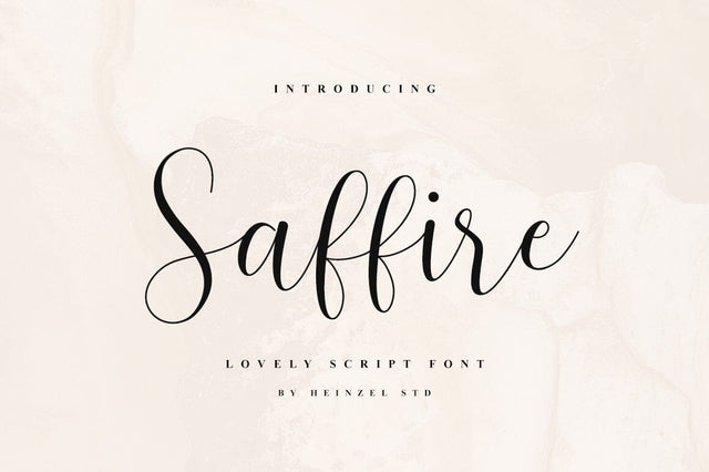 Saffire Lovely Script Font Font Heinzel Studio 