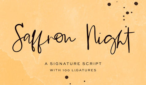 Saffron Night Signature Script Font Font Beck McCormick 