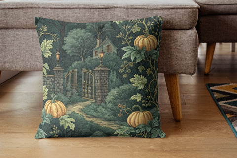 Sage Green Pumpkin Patch Toile Paper, Seamless Watercolor Pattern Bundle, Printable Scrapbook Paper, Botanical Autumn Design Collection Digital Pattern FloridPrintables 