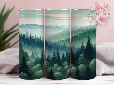 Sage Green Tumbler, Forest Design, Nature Drinkware, 20oz Tumbler, Sublimation Wrap, Eco-Friendly Gifts, Woodland Decor Sublimation Li Zamperini 