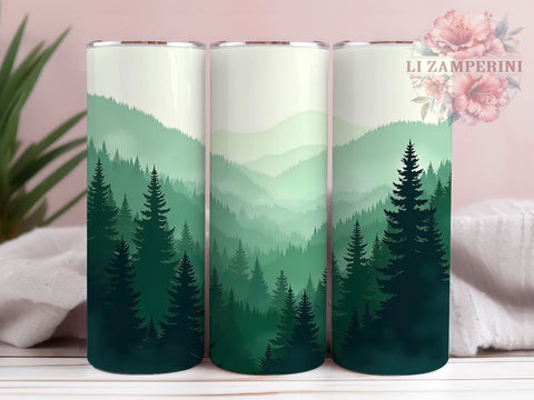 Sage Green Tumbler, Forest Design, Nature Drinkware, 20oz Tumbler, Sublimation Wrap, Eco-Friendly Gifts, Woodland Decor Sublimation Li Zamperini 