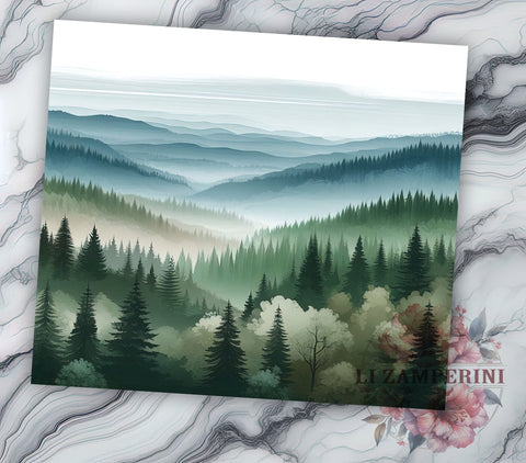 Sage Green Tumbler, Forest Design, Nature Drinkware, 20oz Tumbler, Sublimation Wrap, Eco-Friendly Gifts, Woodland Decor Sublimation Li Zamperini 