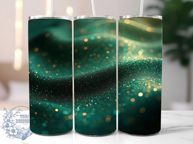 Sage Green Tumbler, Glitter Ombre Design, 20oz Tumbler Wrap, Sublimation Design, Green Glitter Tumbler, Ombre Tumbler, Stylish Drinkware Sublimation ToriDesigns 