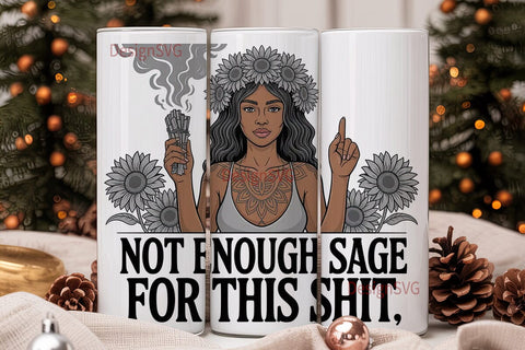 Sage & Sunflower 20oz Tumbler Wrap Sublimation DesignSVG 